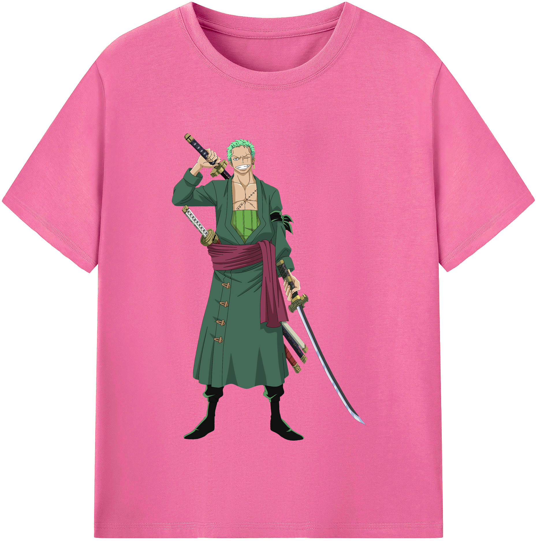 ワンピース ロロノア・ゾロ ONE PIECE Roronoa Zoro レディースカジュアルプリントTシャツ（綿100％）